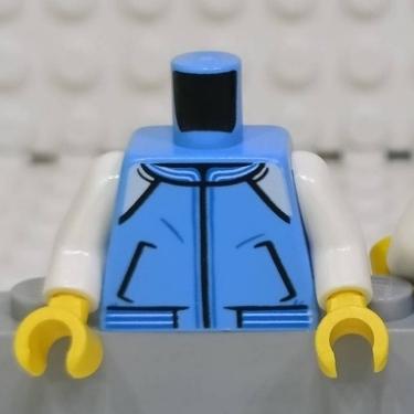&lt;樂高人偶小舖&gt;正版LEGO 城市4-2 淺藍夾克 白手臂 身體 配件