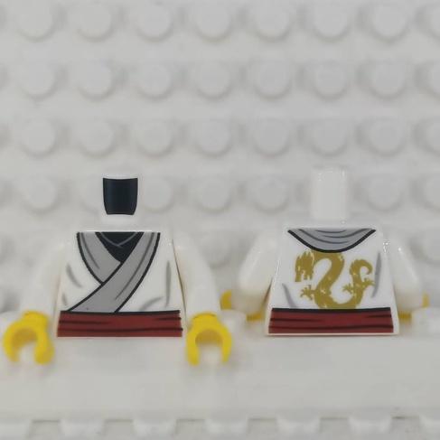 <樂高人偶小舖>正版LEGO  特殊7-2 金龍和服 柔道 忍者 村民 身體 配件-細節圖2