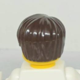 <樂高人偶小舖>正版LEGO 頭髮 男生4 牛奶糖深咖 黑 短瀏海 6082516 人偶 配件-細節圖2