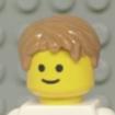 <樂高人偶小舖>正版LEGO 頭髮 男生4 牛奶糖深咖 黑 短瀏海 6082516 人偶 配件-細節圖3
