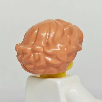 <樂高人偶小舖>正版LEGO 女生頭髮25 Nougat 白 黃 捲髮 波浪 短捲髮 6234373 硬質 人偶配件-細節圖4