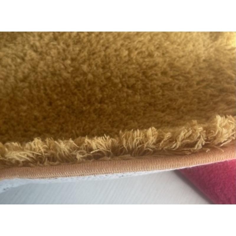 溫馨INS風吸水橢圓長毛純色地毯-白色款 X0023-細節圖6