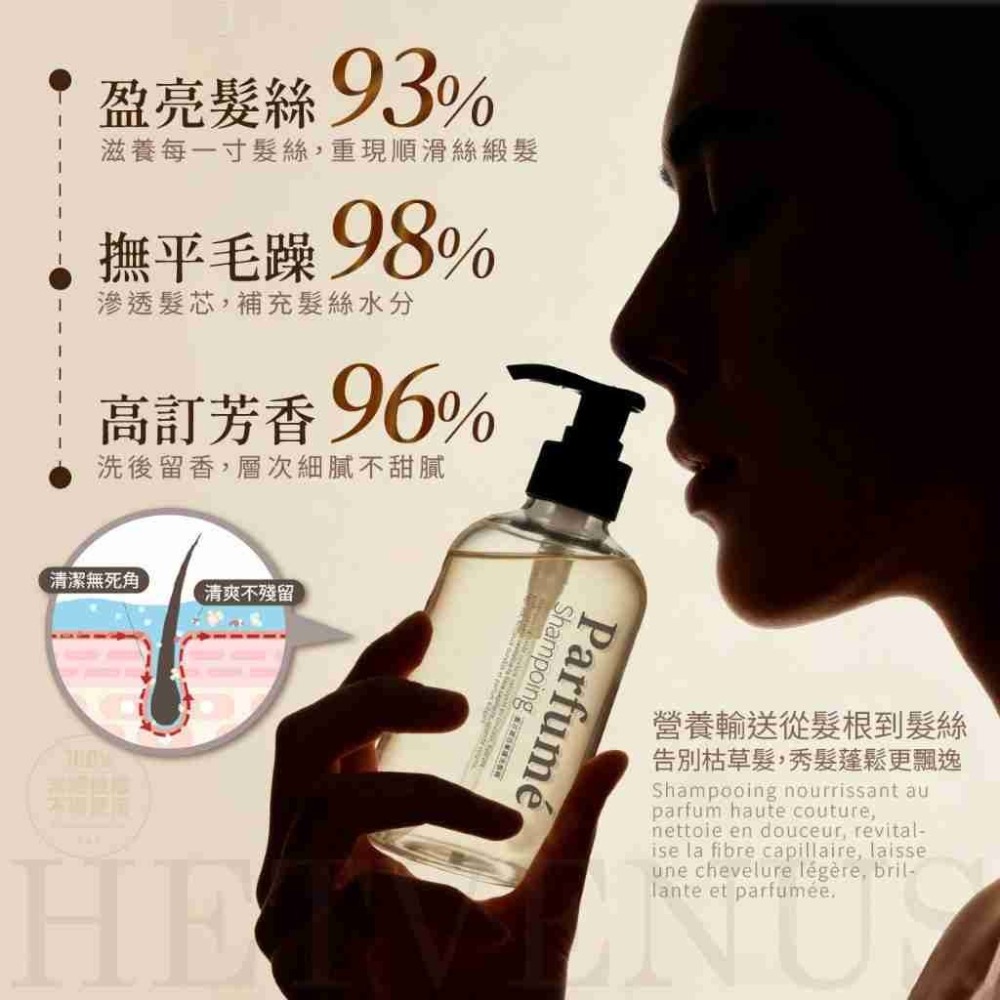 HETVÉNUS®法式香水高訂香氛 髮芯潤活養護洗髮精 500ml X0470-細節圖4