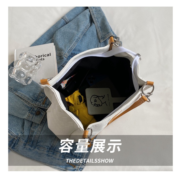 ⚡️現貨✨ 2023 新款托特包女生 大容量托特包 側背包女 單肩斜挎包 斜跨包女 時尚簡約百搭包包 通勤包  斜背包-細節圖2