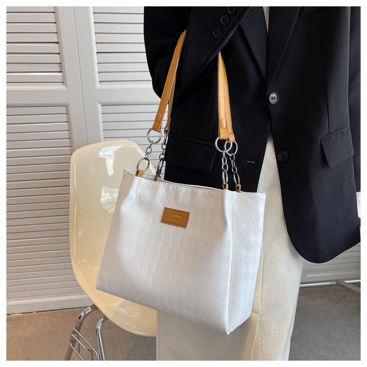 ⚡️現貨✨ 2023 新款托特包女生 大容量托特包 側背包女 單肩斜挎包 斜跨包女 時尚簡約百搭包包 通勤包  斜背包-細節圖5