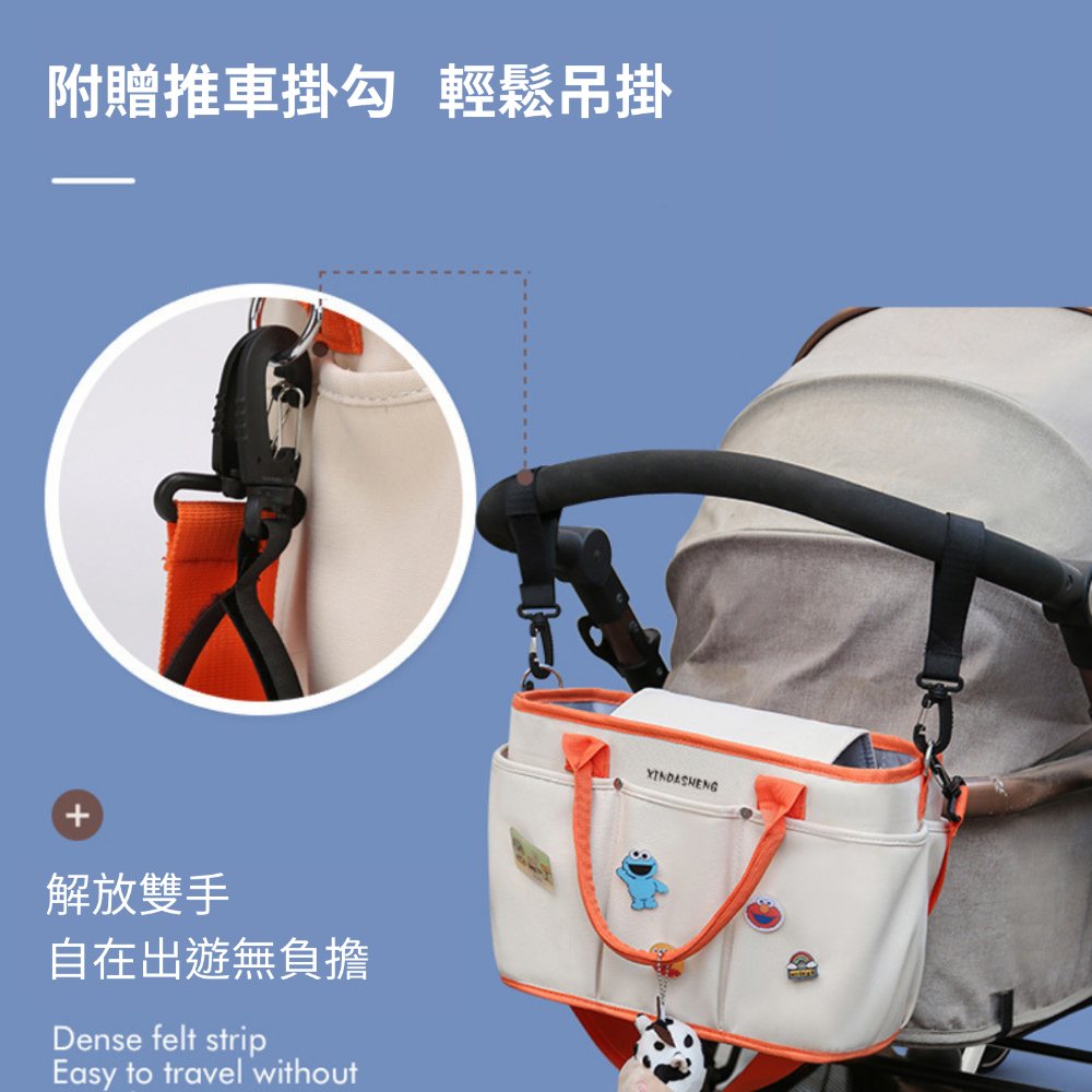 ⚡️現貨✨ 多功能媽媽包 大容量 大開口  多格層 奶瓶尿布母嬰包 便攜旅遊媽咪包 待產包 媽媽背包-細節圖5