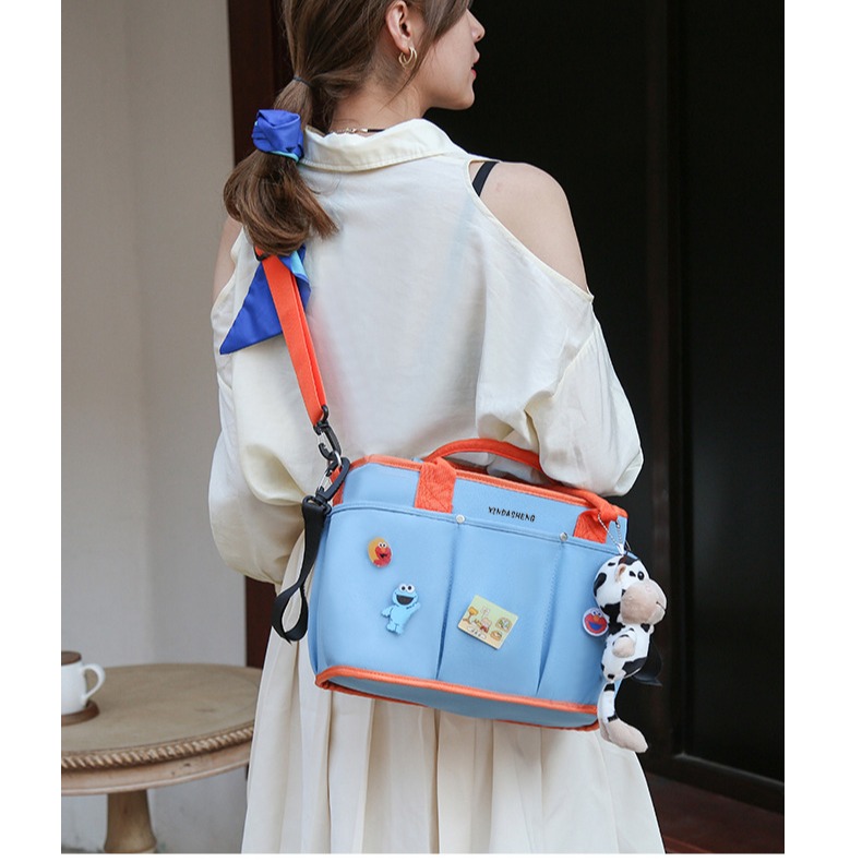 ⚡️現貨✨ 多功能媽媽包 大容量 大開口  多格層 奶瓶尿布母嬰包 便攜旅遊媽咪包 待產包 媽媽背包-細節圖6