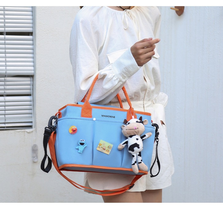 ⚡️現貨✨ 多功能媽媽包 大容量 大開口  多格層 奶瓶尿布母嬰包 便攜旅遊媽咪包 待產包 媽媽背包-細節圖7