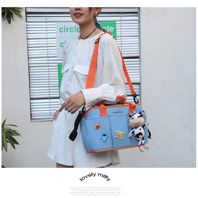 ⚡️現貨✨ 多功能媽媽包 大容量 大開口  多格層 奶瓶尿布母嬰包 便攜旅遊媽咪包 待產包 媽媽背包-細節圖8