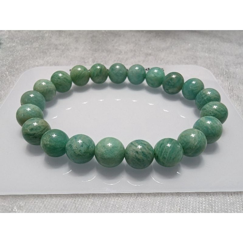 天然天河石手珠老礦/幸運之石招財/玉化/無酸洗-細節圖2