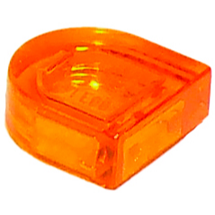 正版樂高LEGO零件(全新) 24246  Tile, Round 1 x 1 半圓形延伸平滑片-規格圖1