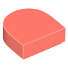 正版樂高LEGO零件(全新) 24246  Tile, Round 1 x 1 半圓形延伸平滑片-規格圖1