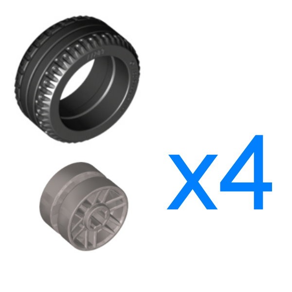 11209輪胎+平光銀輪框+6157紅插銷兩個