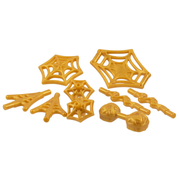 正版樂高LEGO零件(全新) 36083 蜘蛛人武器 原廠袋裝 9件 白色 珍珠金-規格圖1