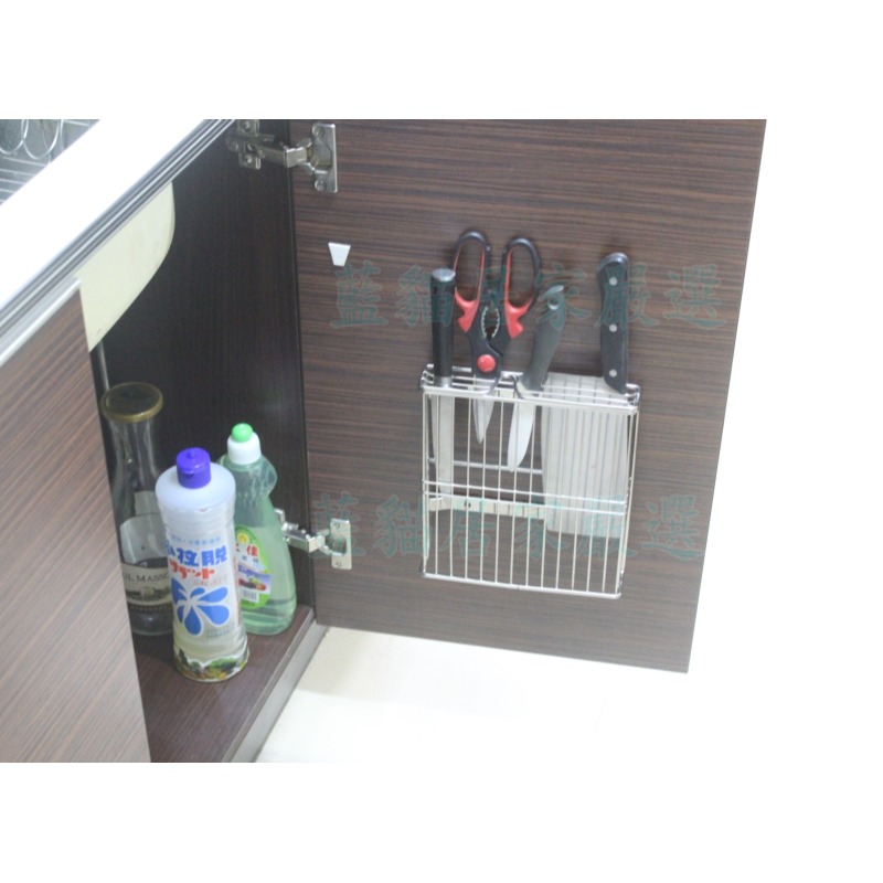 刀具收納架 廚房刀具架 不鏽鋼304 門後刀具收納架 菜刀架 門板刀架 掛式刀具架-細節圖2