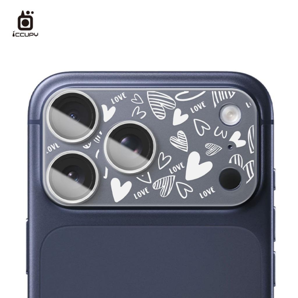 【INS可愛風】iphone17 pro系列 鏡頭底座(不含鏡頭)&logo區保護 鏡頭霧面底座保護貼-細節圖6