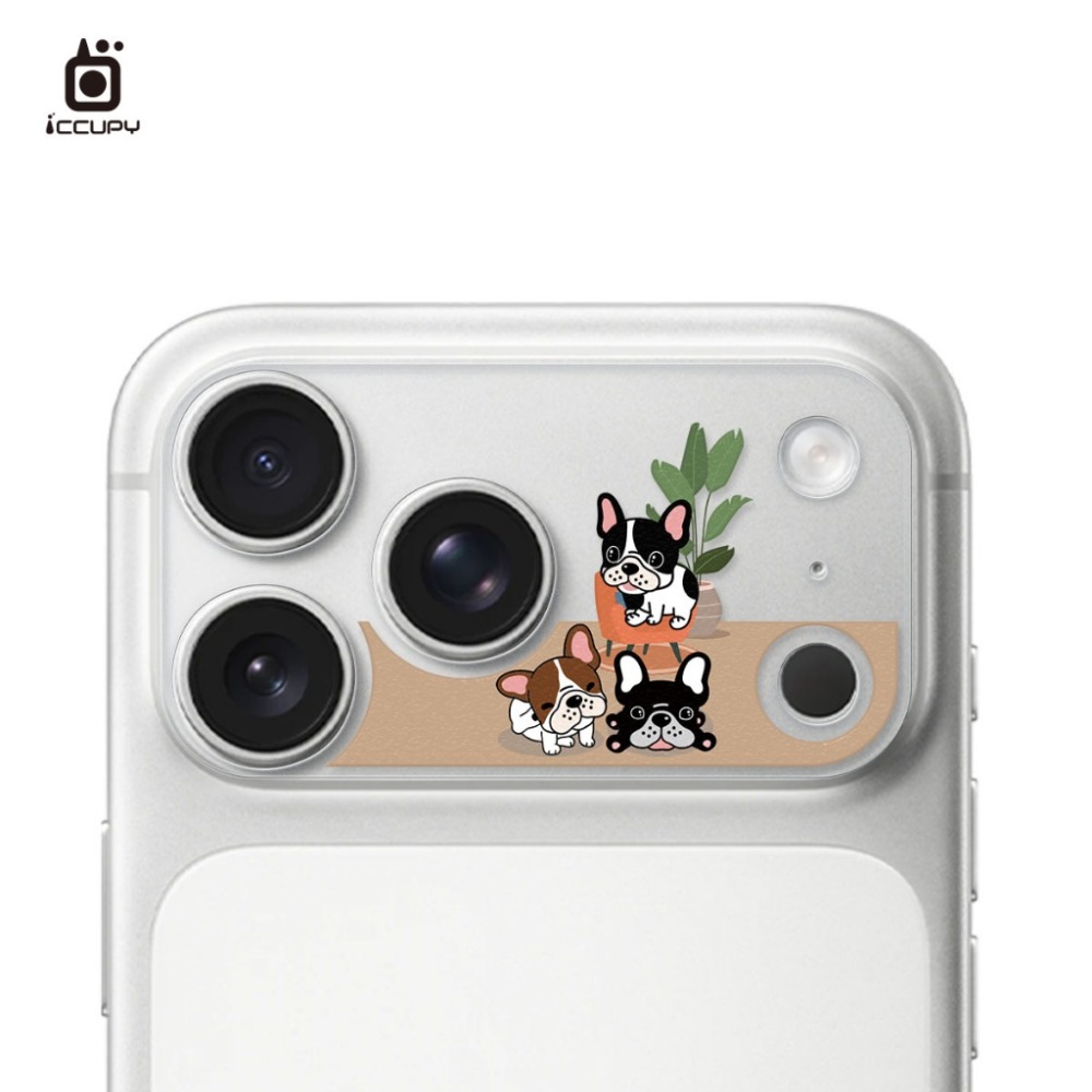 【INS可愛風】iphone17 pro系列 鏡頭底座(不含鏡頭)&logo區保護 鏡頭霧面底座保護貼-規格圖13
