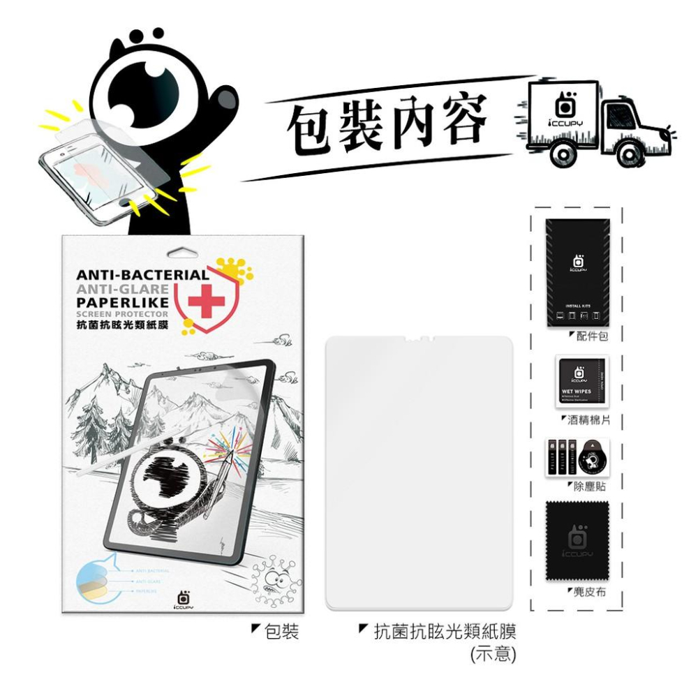 【現貨】低眩光/繪圖必備日本進口抗菌抗眩光類紙膜/2020進化版-細節圖4