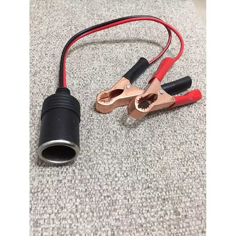 12V 點煙頭電瓶夾 鱷魚夾 耐電流10 A  (16AWG) 野外 露營 車泊 車宿-細節圖2