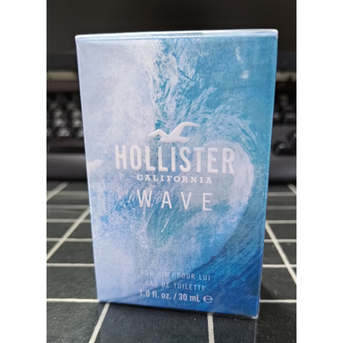 全新 Hollister Wave加州海浪男性淡香水 30ML EDT 外膜瑕疵