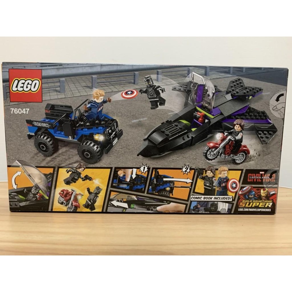 [全新未拆] LEGO 76047 內戰 黑豹 酷寒戰士 美國隊長-細節圖2