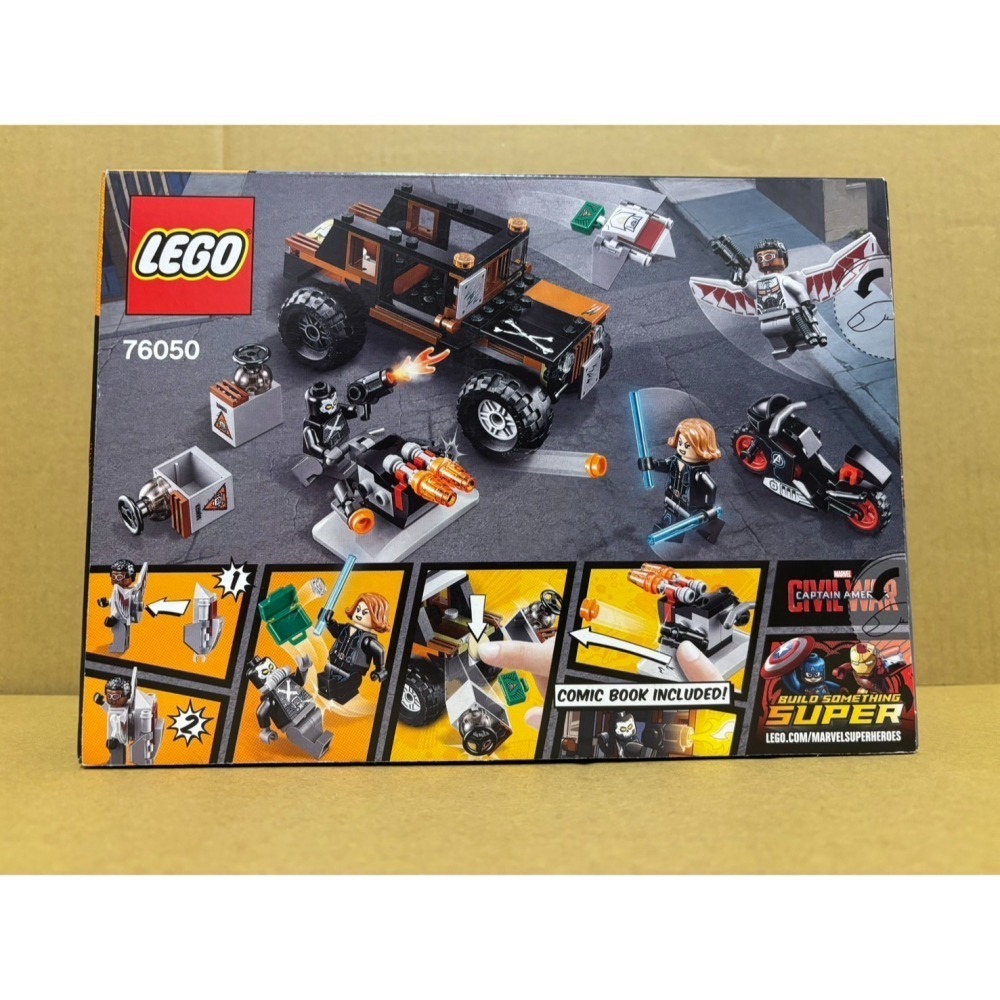 [WPT店舖]LEGO 76050 內戰 獵鷹 黑寡婦 十字骨-細節圖2