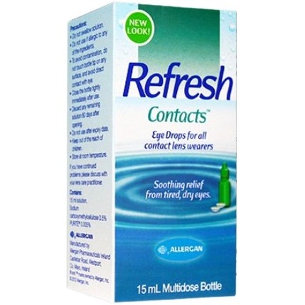 【現貨】愛力根 麗眼舒 Refresh Contacts隱形眼鏡潤濕液(15ml)-特價優惠中-效期2024.11