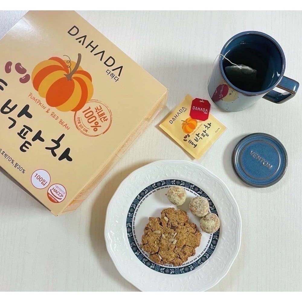 【現貨】韓國DAHADA茶包(100包/盒)南瓜紅豆茶 可冷熱飲 沖泡 冷熱 獨立裝-細節圖2