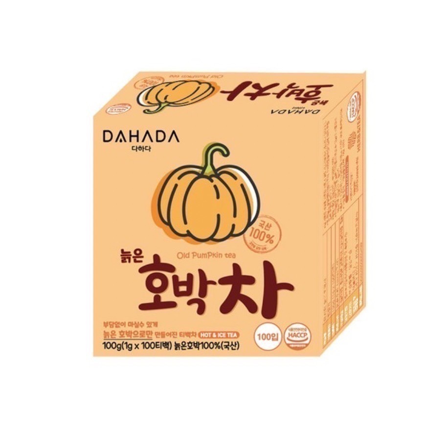 【現貨】韓國DAHADA茶包(100包/盒)南瓜紅豆茶 可冷熱飲 沖泡 冷熱 獨立裝-細節圖6