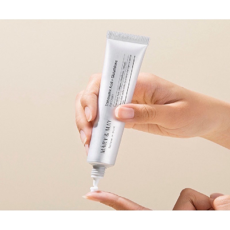 【預購】韓國MARY&MAY穀胱甘肽明亮細緻淡黑眼圈補濕眼霜組(30g+12g x2) 黑眼圈-細節圖4