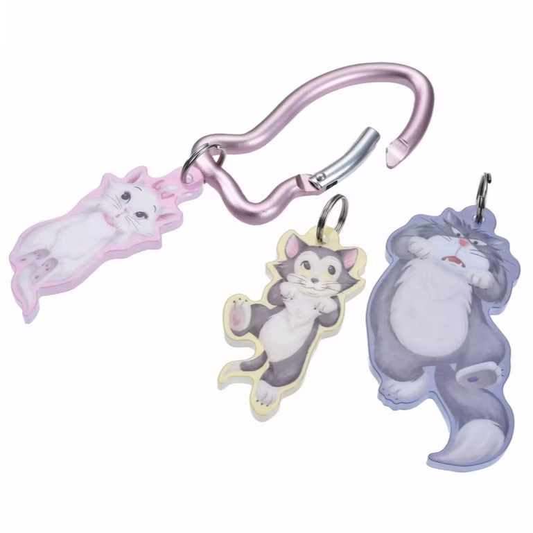 【現貨/全新未拆封】香港迪士尼代購 魯斯佛&瑪麗貓&費加洛鑰匙圈 爬山扣匙扣 吊飾  路西法 壞貓咪 Lucifer-細節圖2