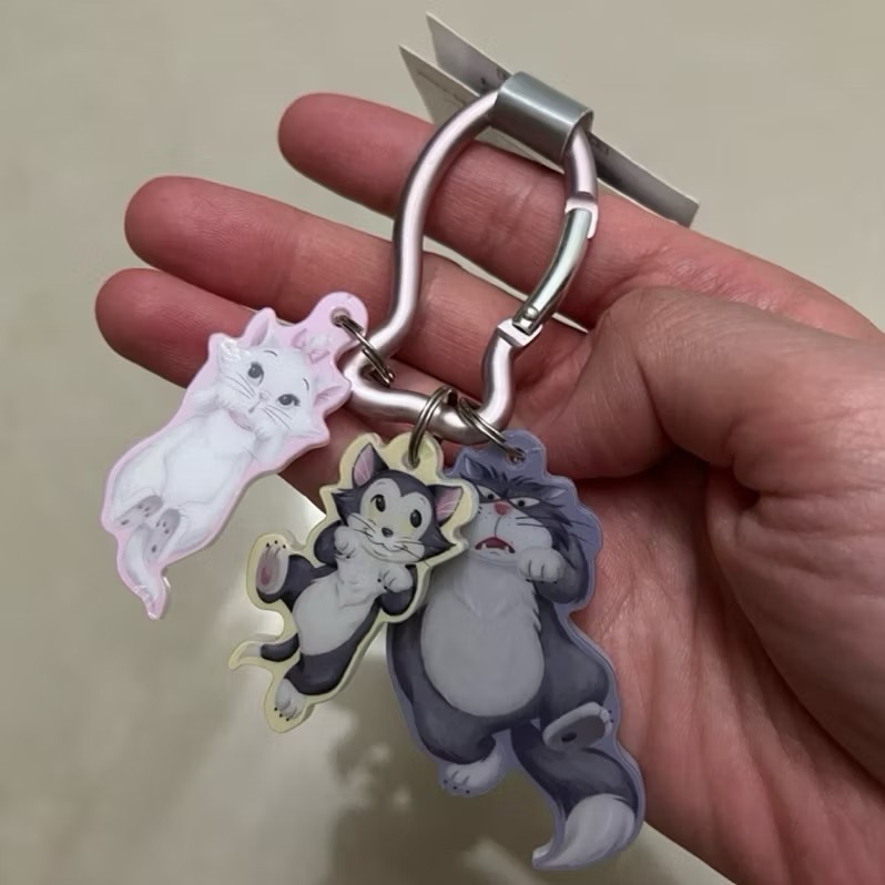 【現貨/全新未拆封】香港迪士尼代購 魯斯佛&瑪麗貓&費加洛鑰匙圈 爬山扣匙扣 吊飾  路西法 壞貓咪 Lucifer-細節圖6