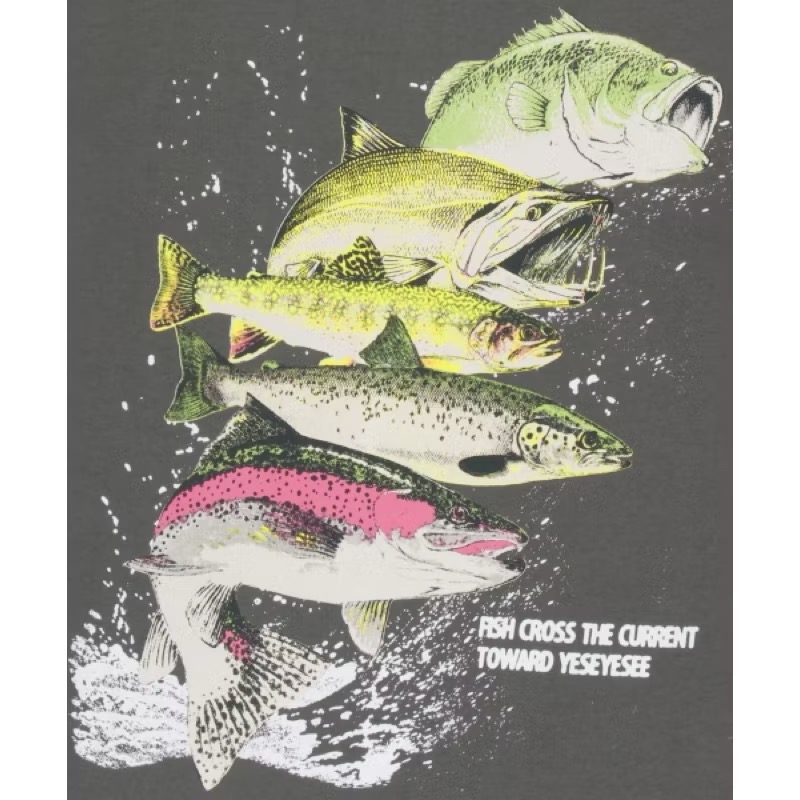 【現貨/全新未使用】韓國yeseyesee 短袖T恤 T-shirt 深灰色 L尺碼 韓國潮牌 棉100% 寬鬆版型-細節圖8