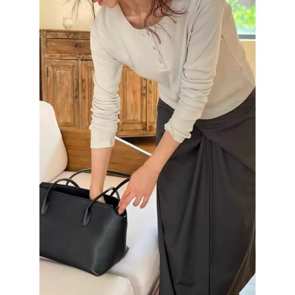 【現貨/全新未使用】正品 2025年秋季 韓國東大門Taste檔口 設計款 綁帶氣質高腰束腰顯瘦長裙半身裙 黑色 均碼-細節圖4