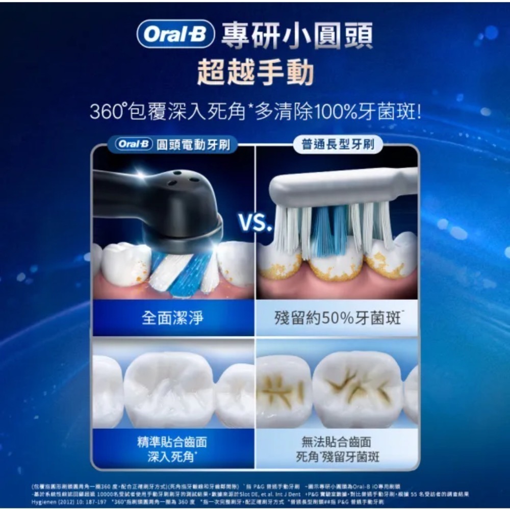 【現貨/全新未拆封】德國百靈歐樂B Oral-B iO TECH 微震科技電動牙刷-黑 iO系列 公司貨-細節圖7