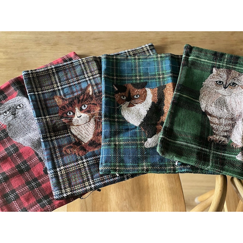 【現貨】日本代購 新款松尾美雪 Matsuo Miyuki 動物插畫抱枕套 (不含枕芯) 靠墊套 貓咪 暹羅貓 三花-細節圖3