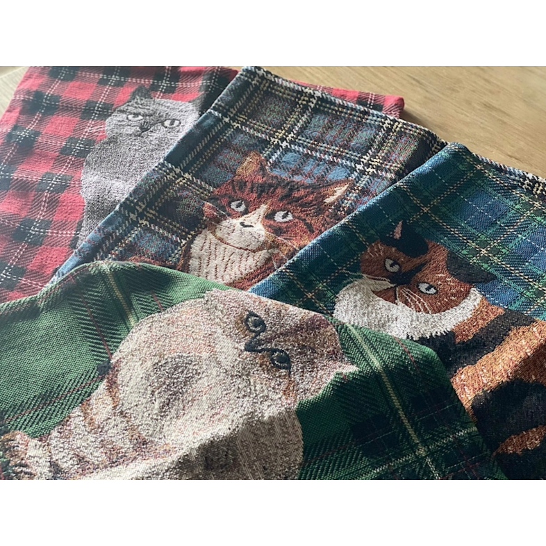 【現貨】日本代購 新款松尾美雪 Matsuo Miyuki 動物插畫抱枕套 (不含枕芯) 靠墊套 貓咪 暹羅貓 三花-細節圖4