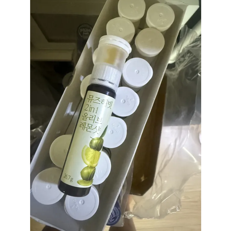 【預購】韓國INTAKE MUSE HABIT 2合1橄欖檸檬飲(膠囊+液體)一盒14瓶 抗氧 解決直接喝油的油膩感-細節圖4