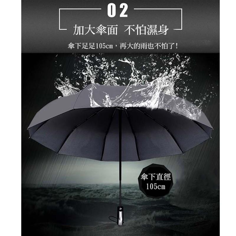 十骨抗風自動開收折疊雨傘 自動傘 折疊傘 十骨傘 自動開收-細節圖3