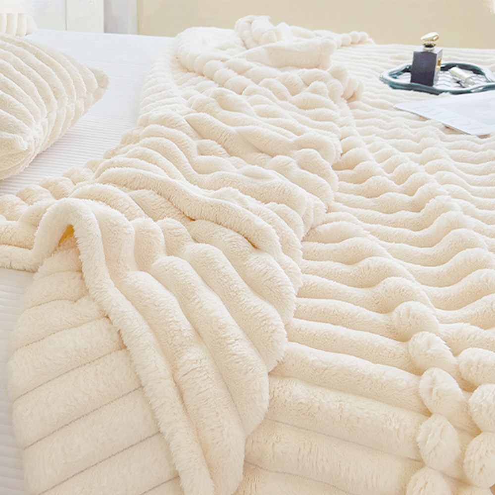 抗靜電雙面兔絨毛毯被150x200cm 9色任選 午睡蓋毯 雙人被 毛毯 空調毯 法蘭絨 沙發毯 棉被 珊瑚絨-細節圖7