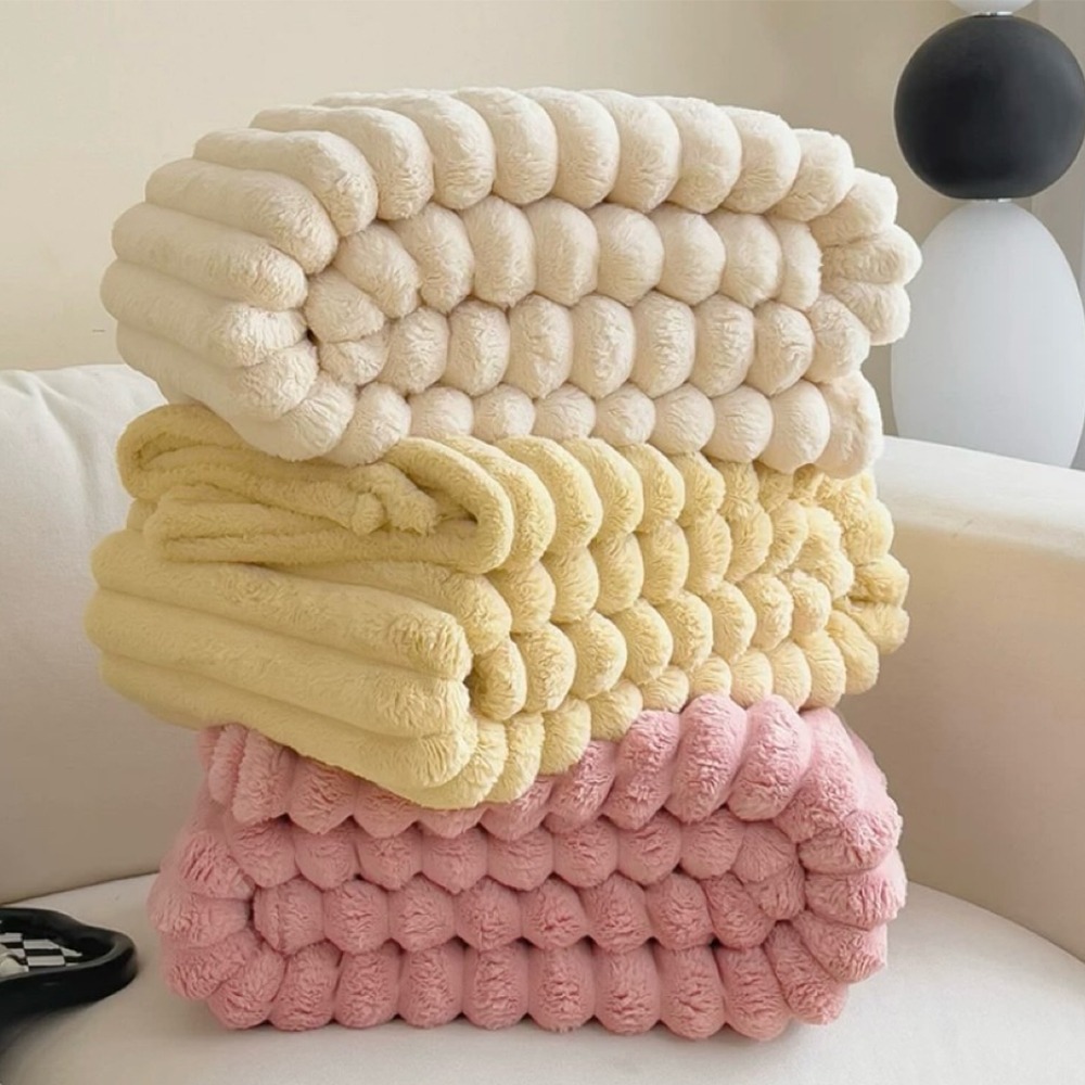 【7-ELEVEN門市團購】抗靜電雙面兔絨毛毯被150x200cm 9色任選 午睡蓋毯 雙人被 毛毯 空調毯 法蘭絨-細節圖3