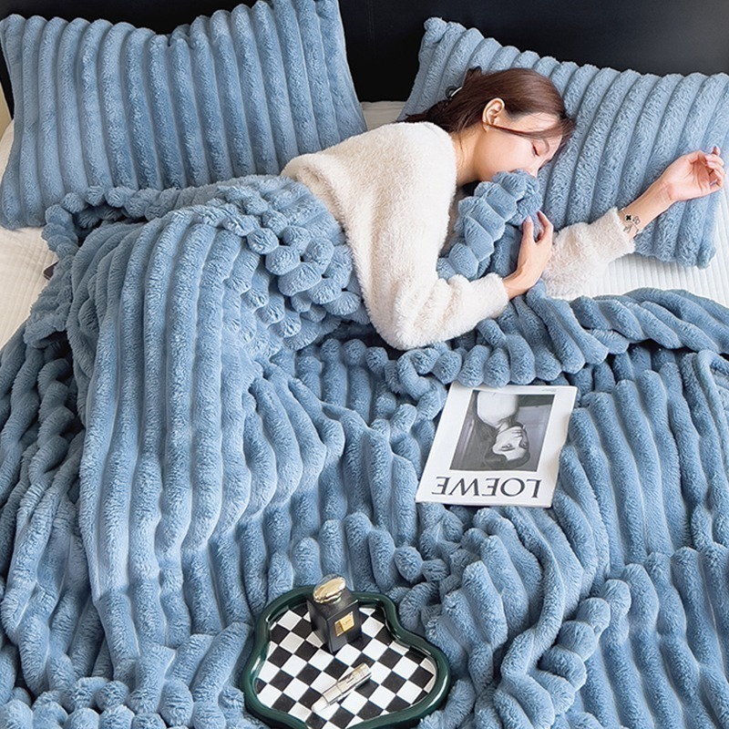 【7-ELEVEN門市團購】抗靜電雙面兔絨毛毯被150x200cm 9色任選 午睡蓋毯 雙人被 毛毯 空調毯 法蘭絨-規格圖8