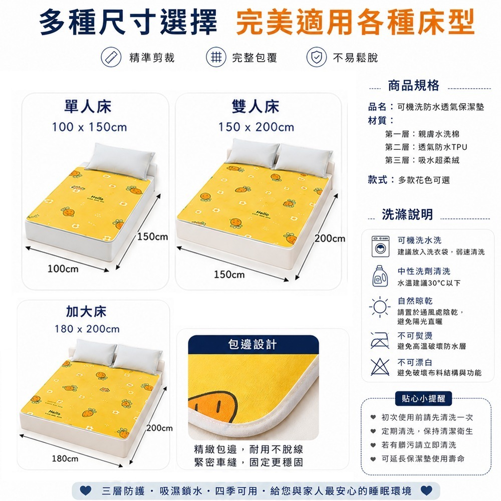 可機洗防水隔尿墊保潔墊 防水透氣 防水尿布墊  床墊 生理墊 寶寶隔尿墊 防污墊-細節圖6