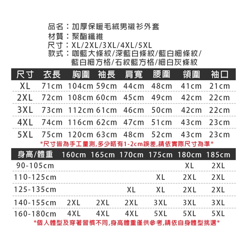 男襯衫外套 長版襯衫 保暖禦寒 時尚百搭 加絨外套 石紋格紋 一體絨 內刷毛襯衫 加厚格紋襯衫-細節圖3