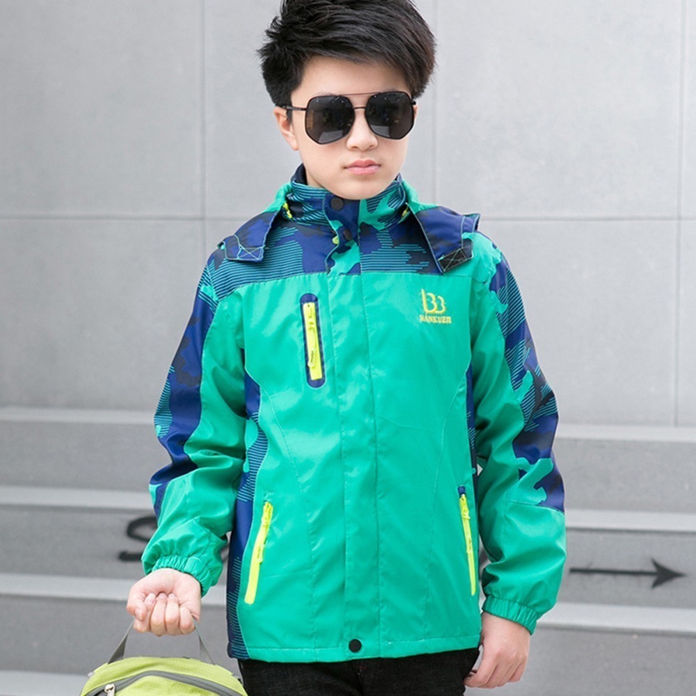 兒童防風加絨衝鋒外套 兩件式可拆卸外套 連帽外套 保暖外套 兒童外套 戶外防風外套-規格圖9