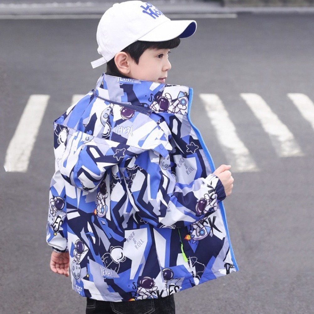 兒童防風加絨衝鋒外套 兩件式可拆卸外套 連帽外套 保暖外套 兒童外套 戶外防風外套-規格圖9