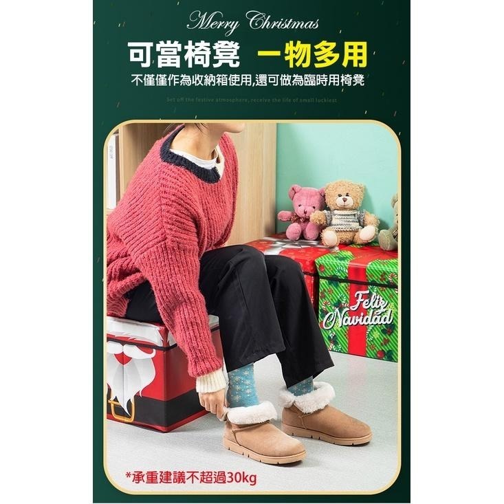 多用途摺疊收納椅 繽紛聖誕款 兒童玩具收納箱 收納椅 收納凳 收納箱 儲物箱 沙發  交換禮物-細節圖5