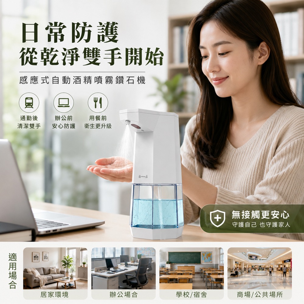 感應式酒精噴霧機 360ML 自動酒精噴霧機 酒精噴霧 消毒酒精 消毒噴霧 電動噴霧 自動噴霧機-細節圖2