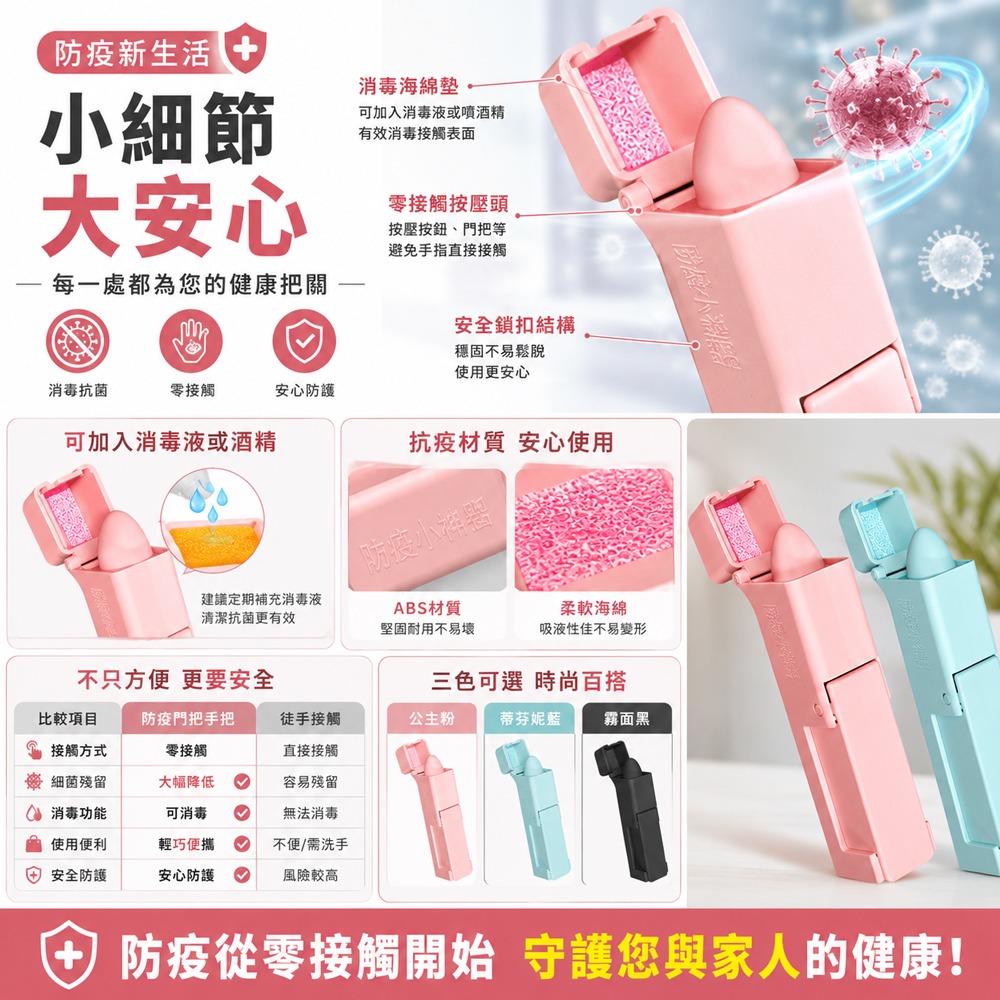 隔離門把手 零接觸 電梯按鍵器 隔離用具 防接觸 消毒手把 零接觸 電梯按鈕 防疫把手 電梯按鍵神器-細節圖2