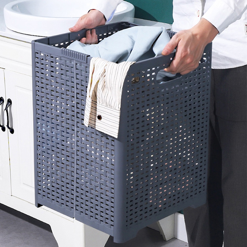 【7-ELEVEN門市團購】可折疊洗衣籃 日式加大折疊收納髒衣籃 洗衣籃 多用途收納 置物箱 雜物收納 玩具收納-細節圖3